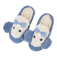 lovely cotton slippers female household couple indoor warm keeping mens household floor shoes with thick soles