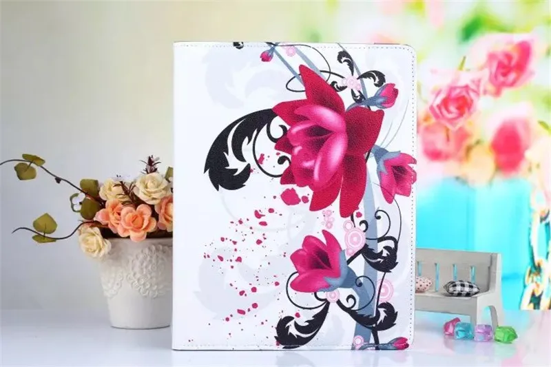 AS picture Fashion painted Cover 360 Rotating Case for Huawei MediaPad T3 10 9.6 AGS-L09-L03 Folding Stand Cover for Honor Play Pad 2 9.6in - Цвет: AS picture