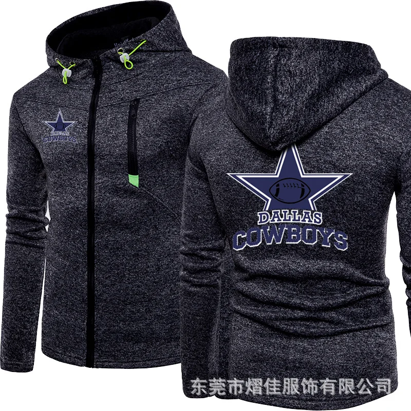 

Новинка модная мужская Толстовка COWBOYS Модная Верхняя одежда куртка на молнии с капюшоном Высокое качество хип-хоп Harajuku Повседневная Толсто...