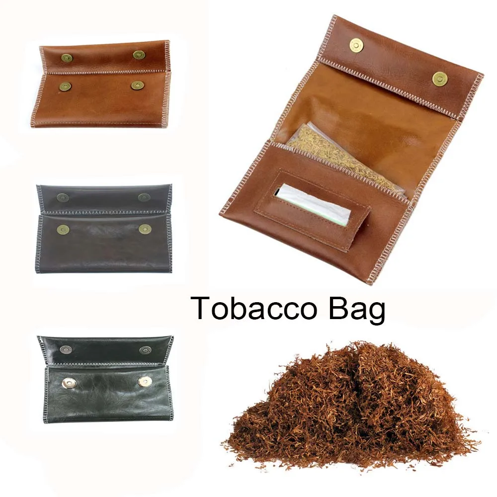 Переносная кожаная сумка для табака сигаретная Скалка табачная чехол бумажный