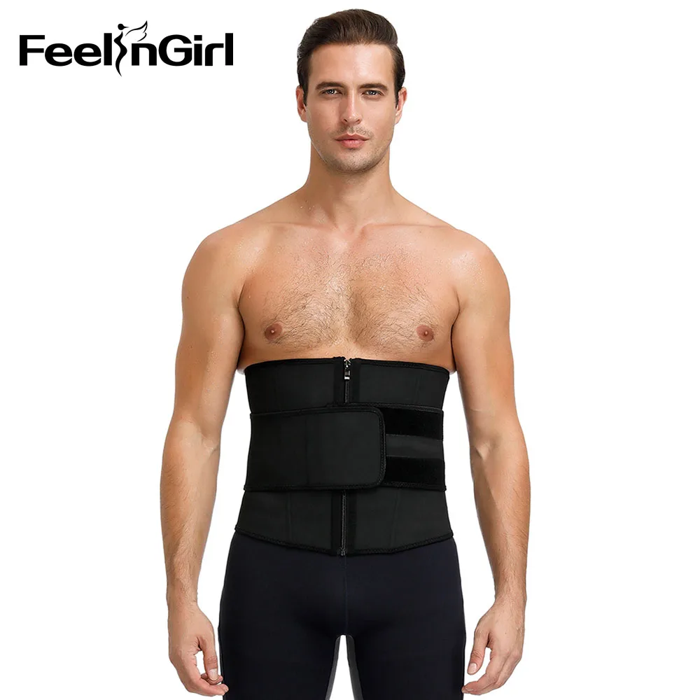 FeelinGirl мужской пояс для триммера 9 стальных костей тренировок на талии молнии