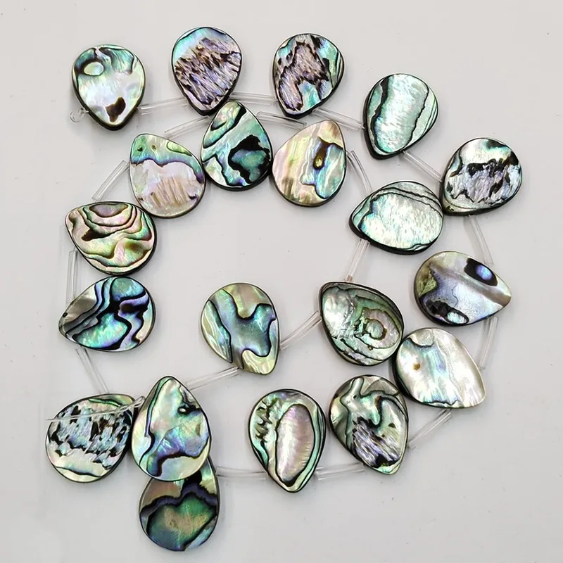 

Natural Shell Loose Beads Abalone Shell Drop-shaped 15*20mm Beaded Handmade DIY Bracelet Necklace Jewelry Accessories