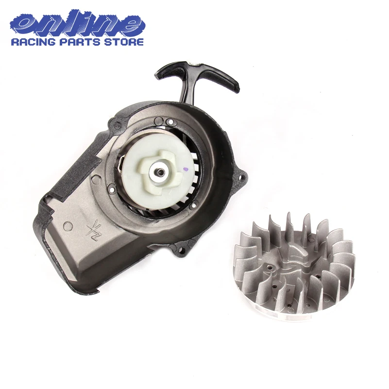 

Стартер с легким пуском из алюминиевого сплава, маховик и винтовой зажим для карманного мини-мотовездехода 47cc 49cc