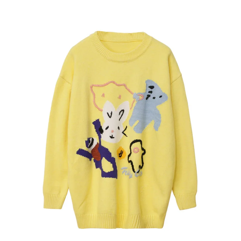 

2020 Winter Sweater Long Sleeve Black Yellow Red Fashion Womens Clothes Pullover
