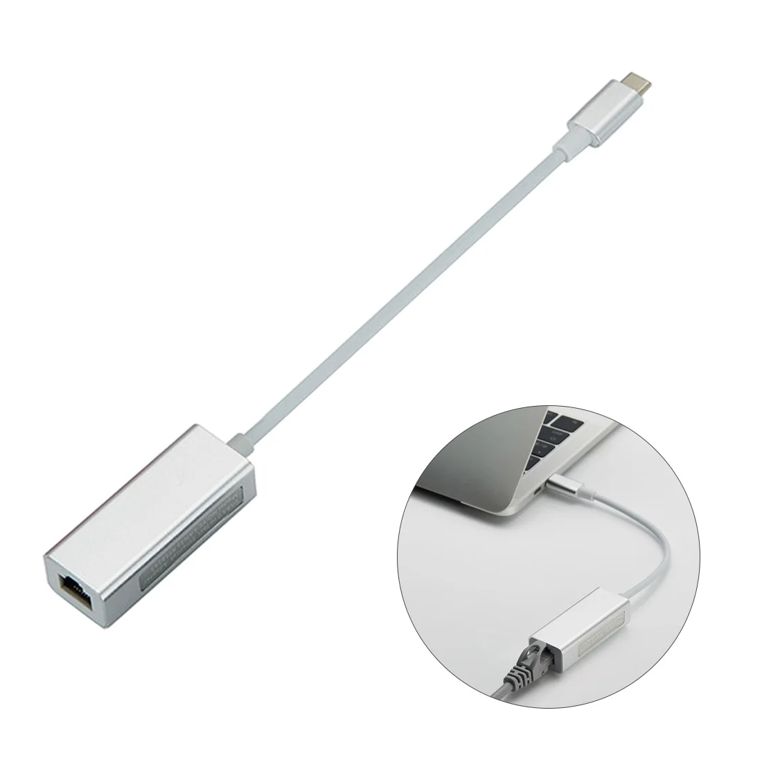 Внешний проводной USB C Ethernet адаптер сетевой карты Тип usb-C для оптоволкна вай-RJ45 локальной сети для MacBook Windows 7/8/10 ноутбука 10/100 Мбит/с