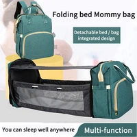 upgraded version portable crib nappy bag baby care changing diaper bag stylish folding crib nappy bags mummy maternity nappy bag