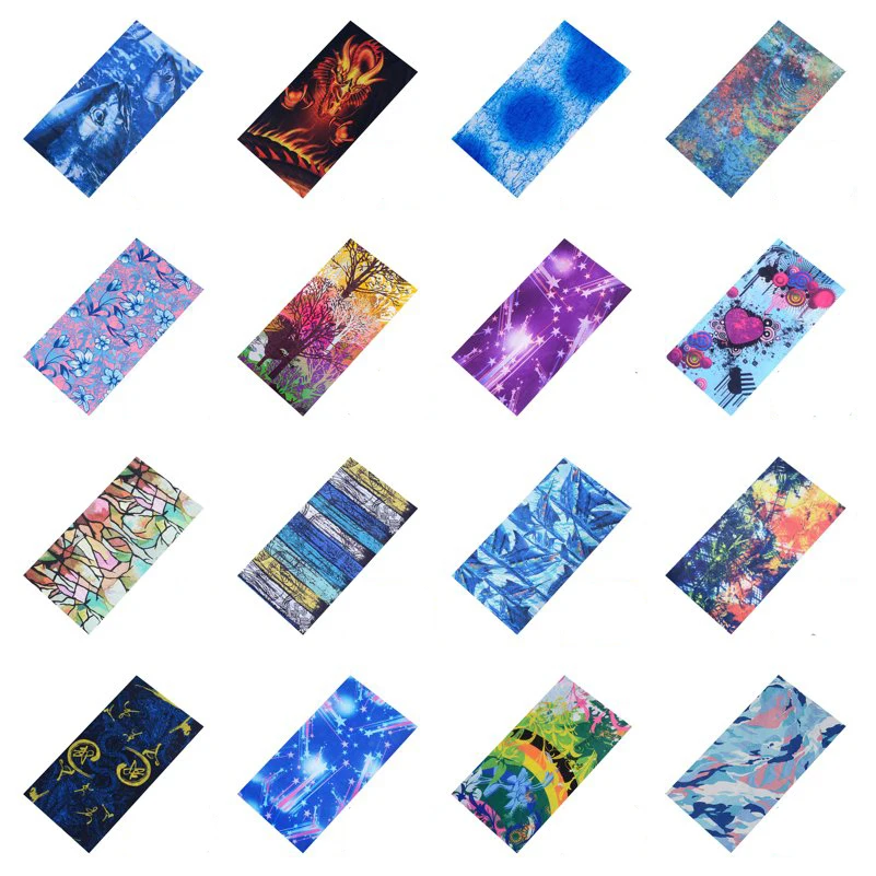 

22 Styles Creative Printed Magic Bandana Unisex Outdoor Sports Fishing Hiking Cycling Headwear Face Head Wrap Cover Scarf