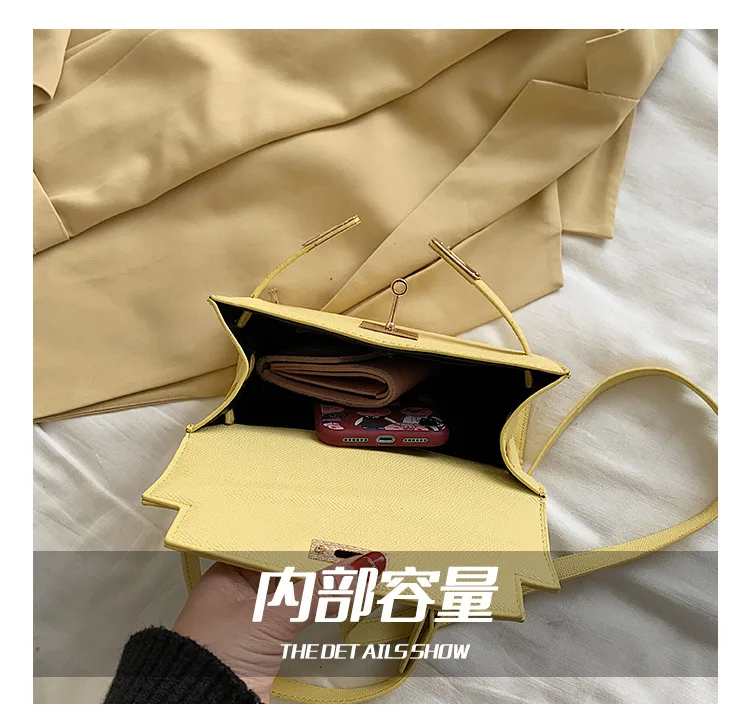 

Simple palm pattern Kelly bag 2020 new fashion temperament handbag 2021 summer new temperament shoulder bag designer bag