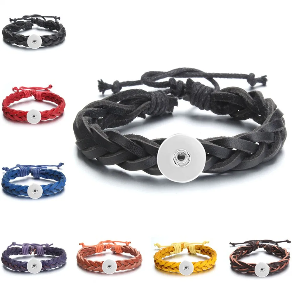 Браслет-манжета женский/мужской кожаный 18/20 мм