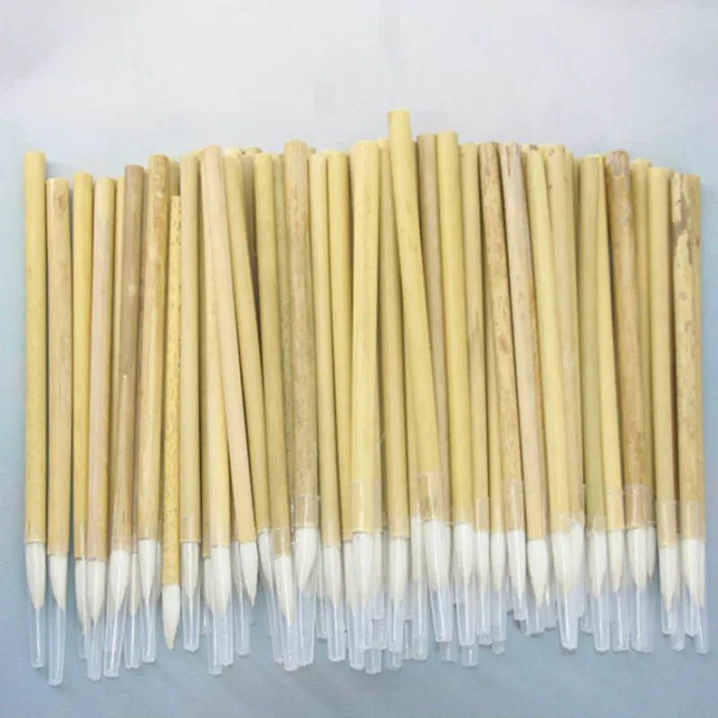 100 шт. ручка для масляной краски Бамбуковая кисти с белыми облаками специальная