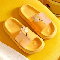 hot cartoon giraffe cute slippers for women summer house shoes non slip indoor bathroom eva flip flops woman slides deer slipper