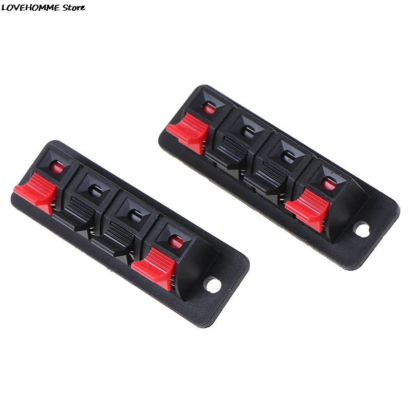 

2 шт. Пластик 4 Разъем позиции терминал толчок в Jack Весна нагрузки аудио Динамик терминалы макет зажим