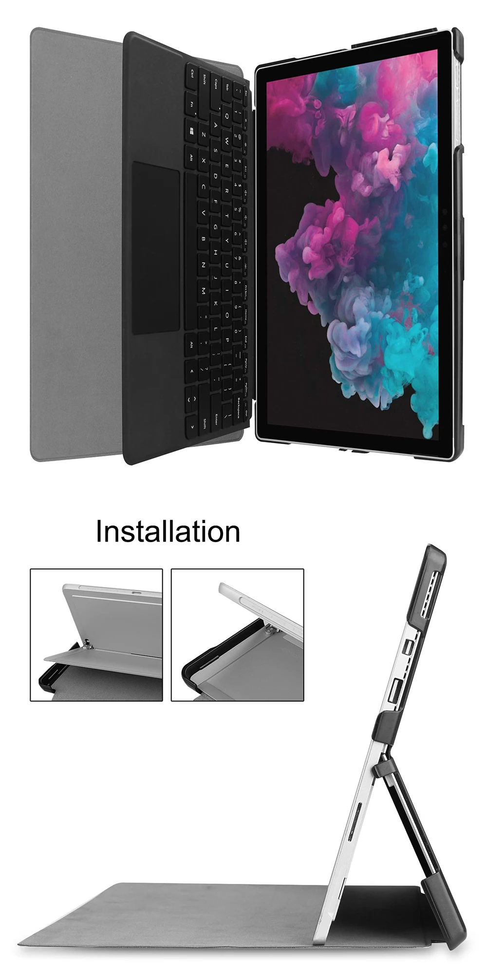 MTT чехол из полиуретановой кожи для планшета для microsoft Surface Pro 4 5 6 12,3 дюймов складной откидной Чехол-подставка защитный чехол с граффити