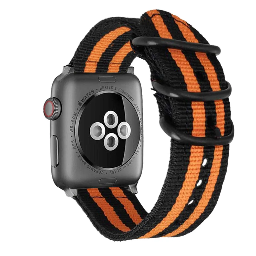 Нейлоновый ремешок для часов apple Watch 44 мм 40 IWatch Series 2 3 4 5 38 42 наручный Браслет Apple watch