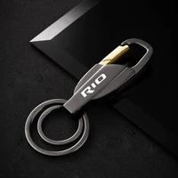 new metal keychains metal alloy buckle waist car keyring key chain car accessories for kia rio 2 3 4 xline x line trinket