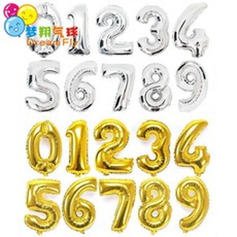 

32/40 Inch Number Aluminum Foil Balloon Rose Gold Silver Number Balloon Children Adult Birthday Wedding Decoration Party Supplie