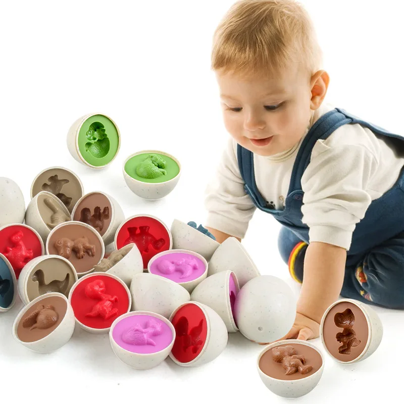 

Dinosaur Pair Twisting Egg Puzzle Children Toy Montessori Toys Educational Color Shape Sensory Learning Smart Egg Matching Game