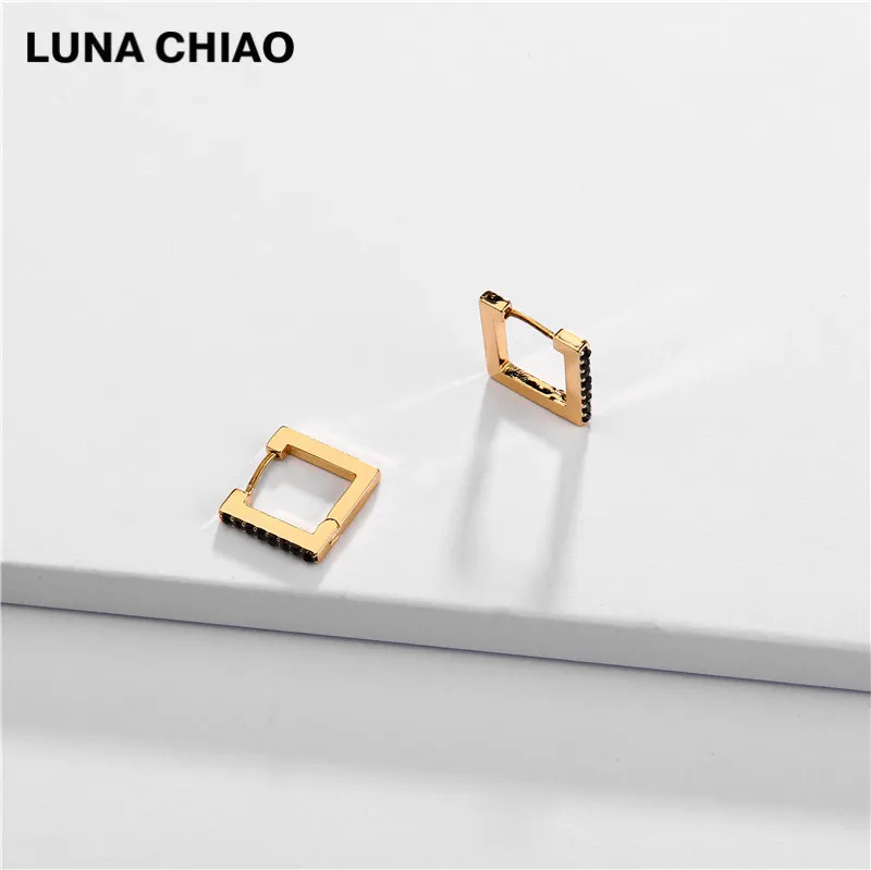 A0858BK LUNA CHIAO, модное ювелирное изделие, лето, популярные мини обручи, серьги, кость уха, манжета, эмалированные серьги-манжеты, серьги Huggie - Окраска металла: A0858BK