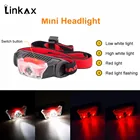 XPE + 2 светодиодный 3 светодиодный s мини налобный фонарь, налобный фонарь, 4 режима, белыйкрасный светильник, водонепроницаемый налобный светильник фонарь, от 1 * AA