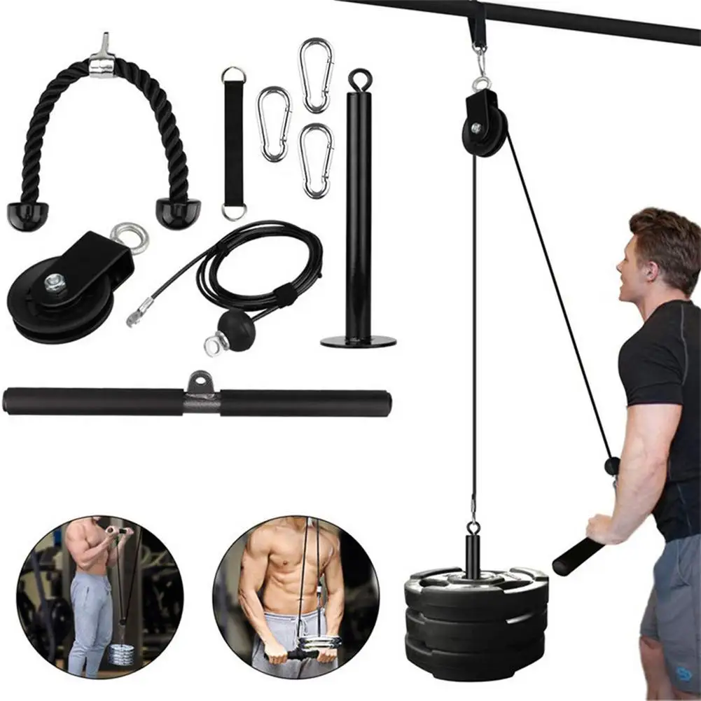 

7PCS/SET High-quality Professional Pulley Cable System Machine DIY Fitness Equipment For Forearm Muscle Strength Training