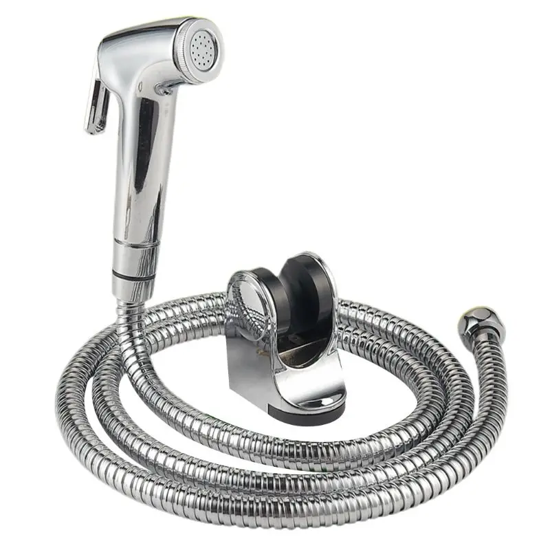 

1 Set Handheld Shower Head Toilet Bidet Spray Wash Jet +Stainless Steel Flexible Pipe Shower Hose+ Shower Head Holder Bracket