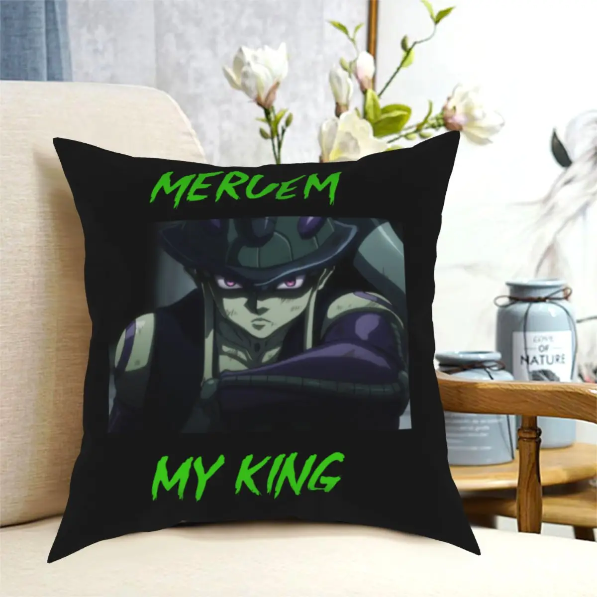 

Meruem Hunter X Hunter Подушка Чехол Печатный чехол для подушки из полиэстера подарок мой король Подушка Чехол Диван молния 40*40 см