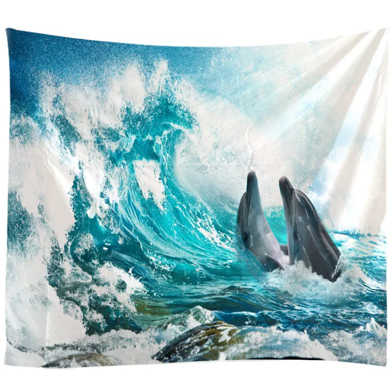 

3D гобелен Sea World, настенная ткань, покрывало для кровати, пляжное полотенце, скатерть для стола, коврик для йоги, украшение дома, украшение для...