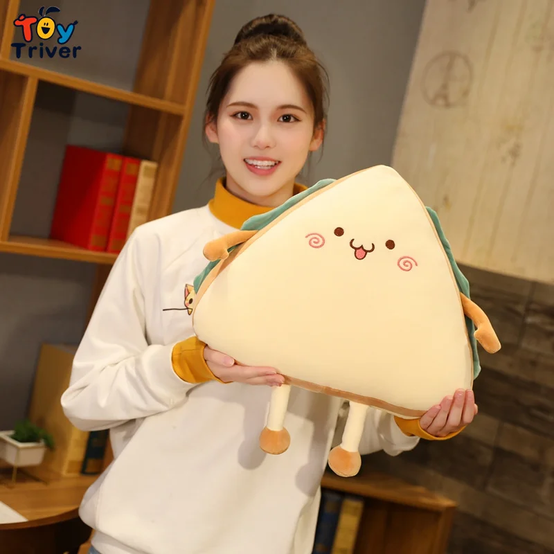 

Kawaii Bread Toast Sandwich Plush Toy Triver Stuffed Doll Pillow Cushion Kids Children Girls Boys Adult Toys Gift Home Decor