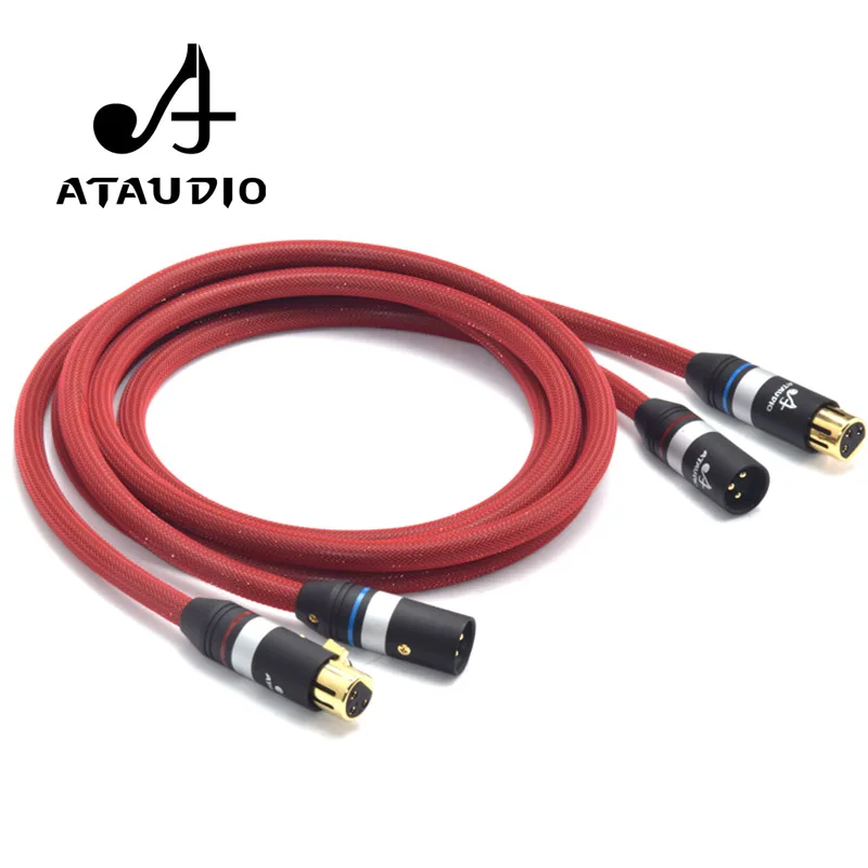 ATAUDIO Hifi 2 XLR кабель 6N OFC VDH 2-гнездовой на 2-штырьковый XLR стерео аудио кабель