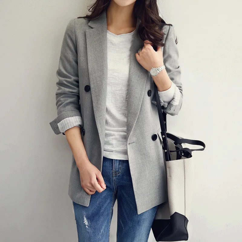 

New casual suit women long-sleeved jacket Office lady mid slim suit women blazers and jackets long blazer dress blazer feminino