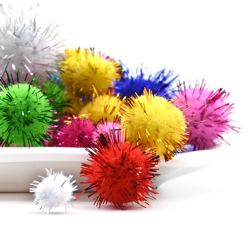 Помпон 10/15/20/25/30 мм смешанные цвета Рождественский помпон меховая поделка сделай