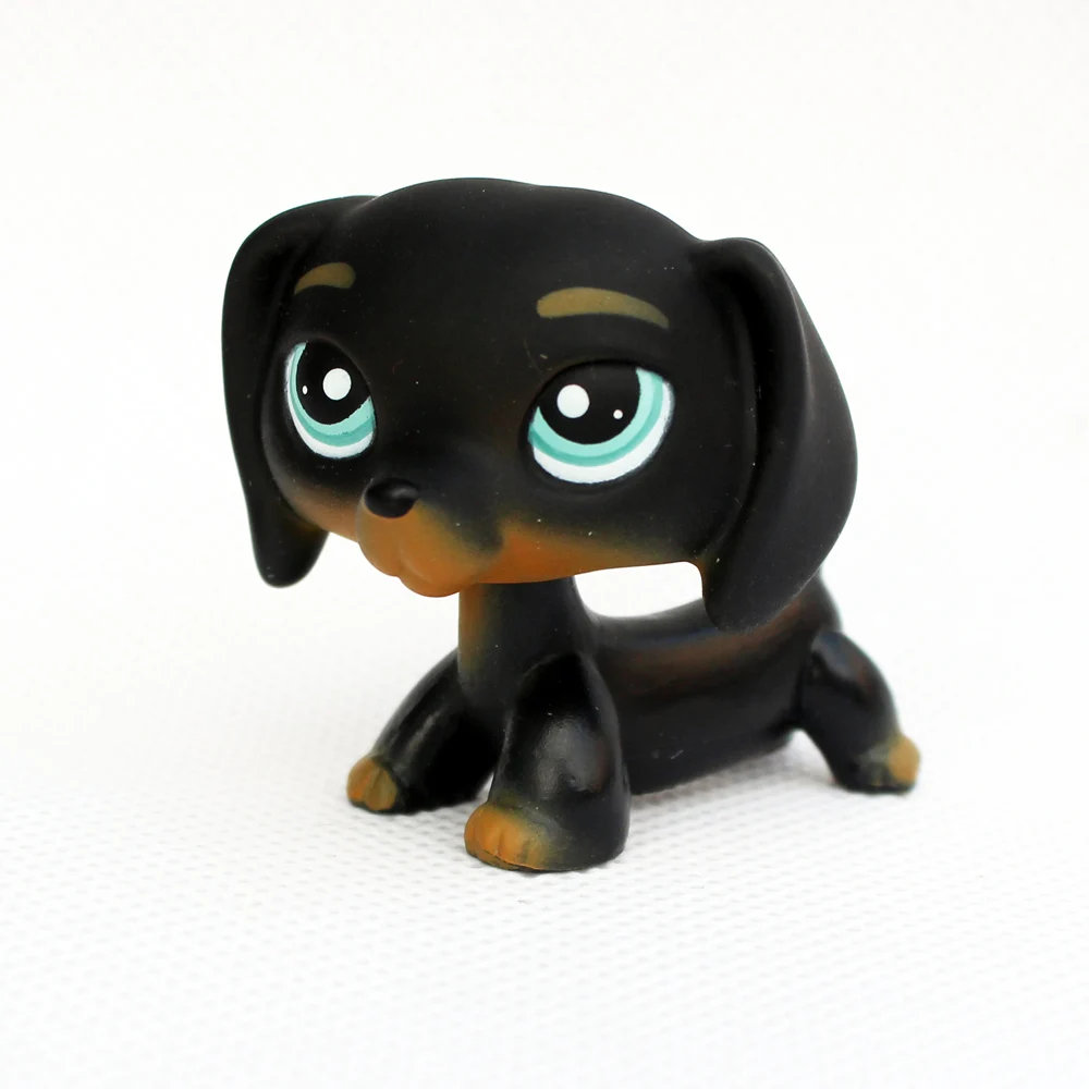 LPS кошка редкие животные маленькие питомцы игрушки такса #325 мини черная сосиска