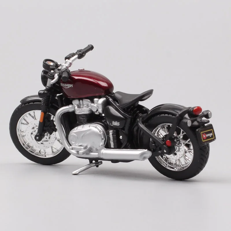 1:18 Масштаб Мини bburago Triumph Bonneville Bobber cruiser Мотоцикл Diecasts& игрушечные транспортные средства игрушка Тур велосипед подарки для коллекционных
