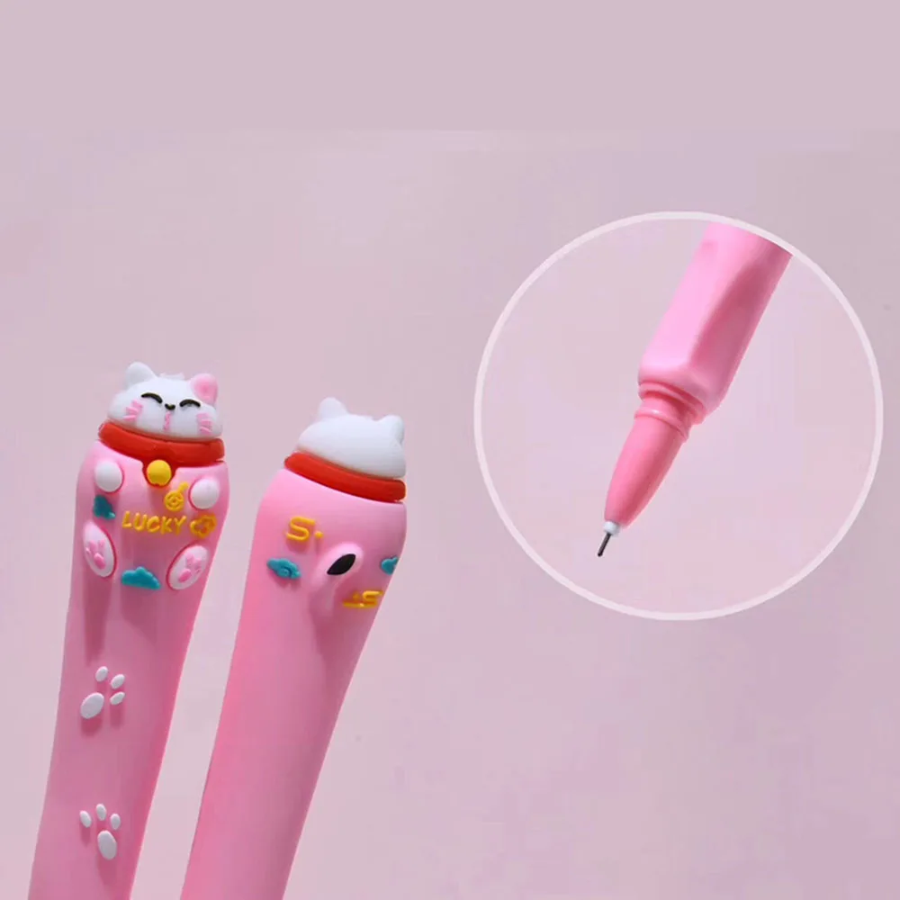 Гелевая ручка Plutus Cat Kawaii для офиса и школы Lucky школьные канцелярские
