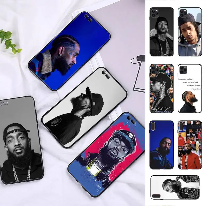 

FHNBLJ Rapper Nipsey Hussle Phone Case for iPhone 11 12 13 mini pro XS MAX 8 7 6 6S Plus X 5S SE 2020 XR case