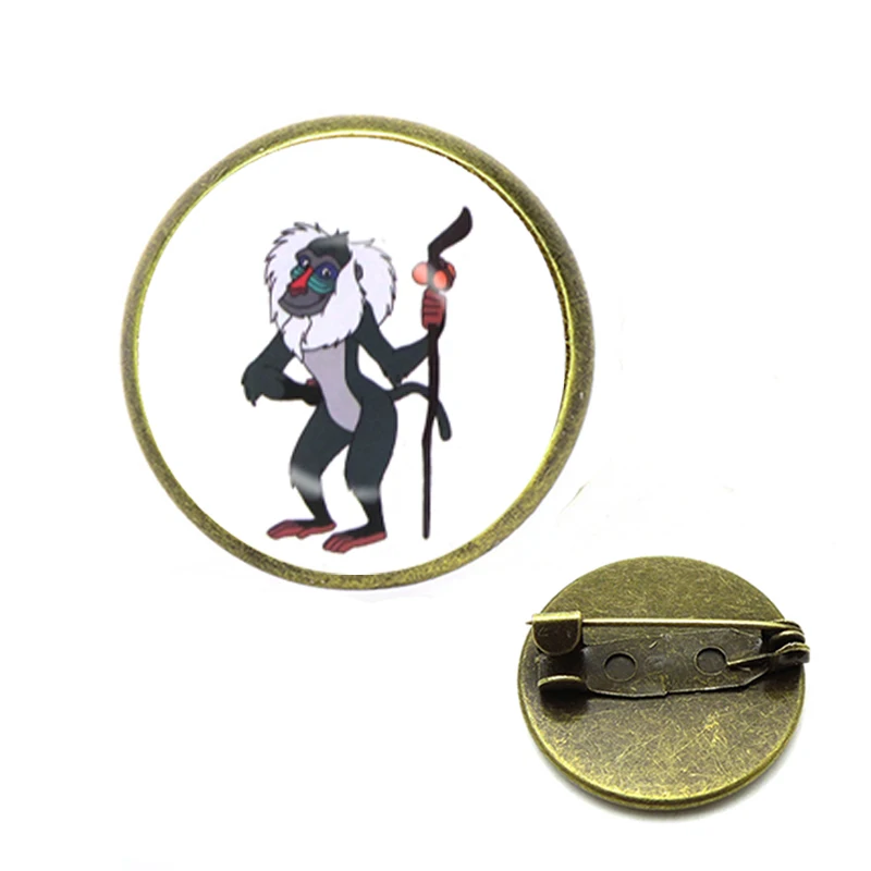 Милый Лев Волшебник рафики металлические стеклянные булавки и броши для женщин
