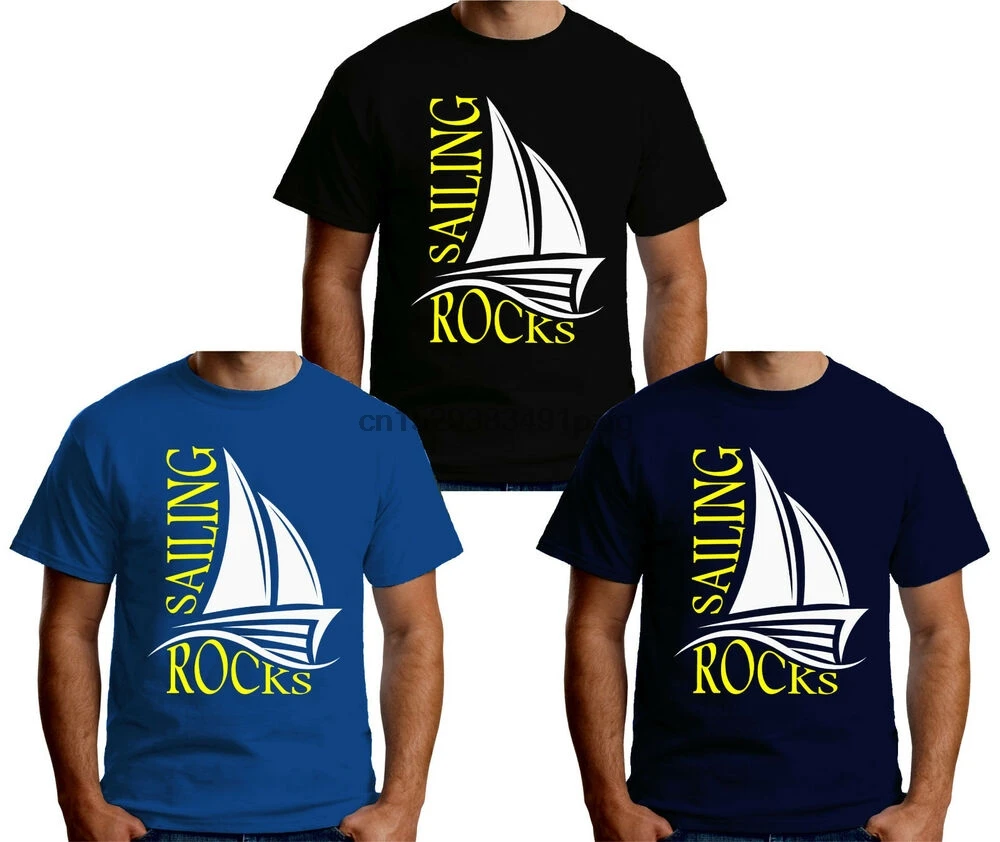 Премиум Мужская футболка Sailing Rocks Sailor праздник V220|Мужские футболки| |