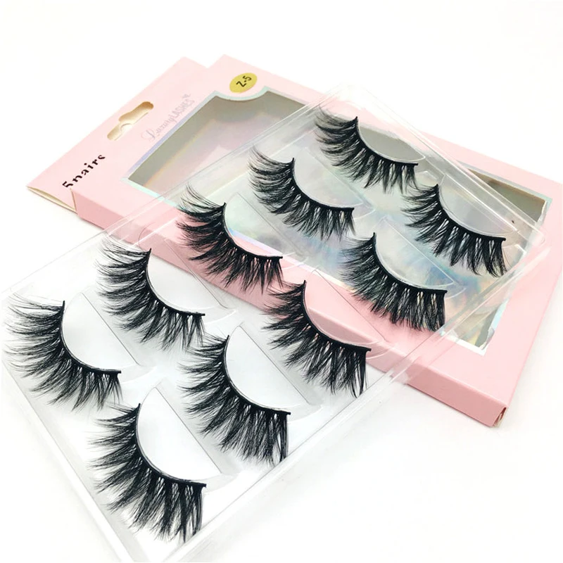 

50 Pairs False Eyelashes Natural Thick Mink Lashes Handmade Soft Eyelashes Makeup Fake Eyelashes Extension Fake Eye Lashes