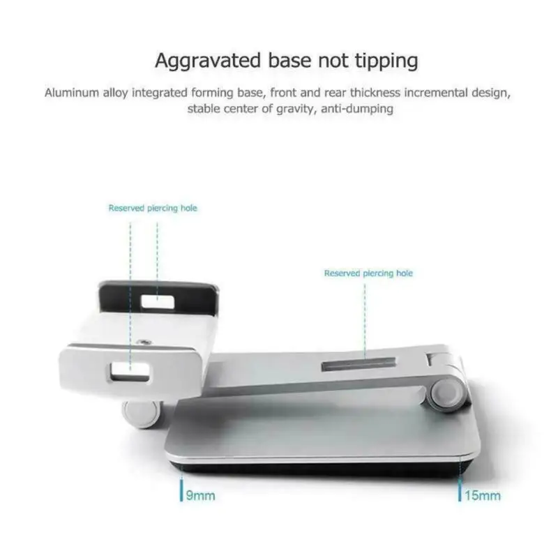 

Universal Adjustable Car Phone Aluminum Alloy Luxury Holder Mobile Mount Holder for Smart Phones Foldable Table Holder Stand