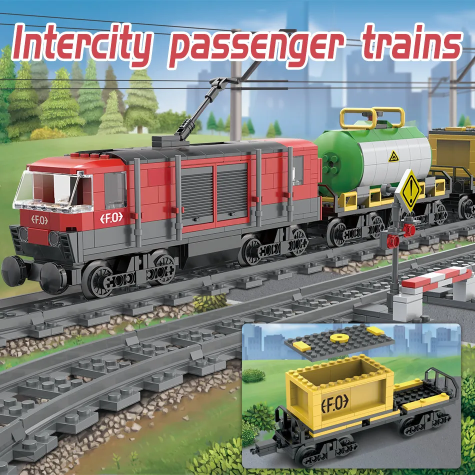 Новинка 854 шт. Серия Creator Intercity Train строительные блоки совместимы с