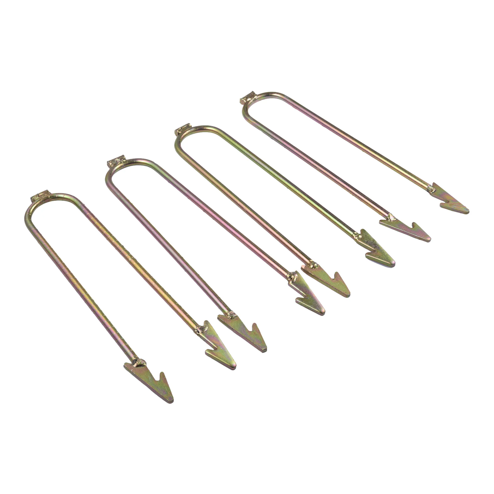 

4x U-Shaped Wind Stakes Ground Anchors fits for Trampolines Soccer Net, 30cm Long, Easy Assemble