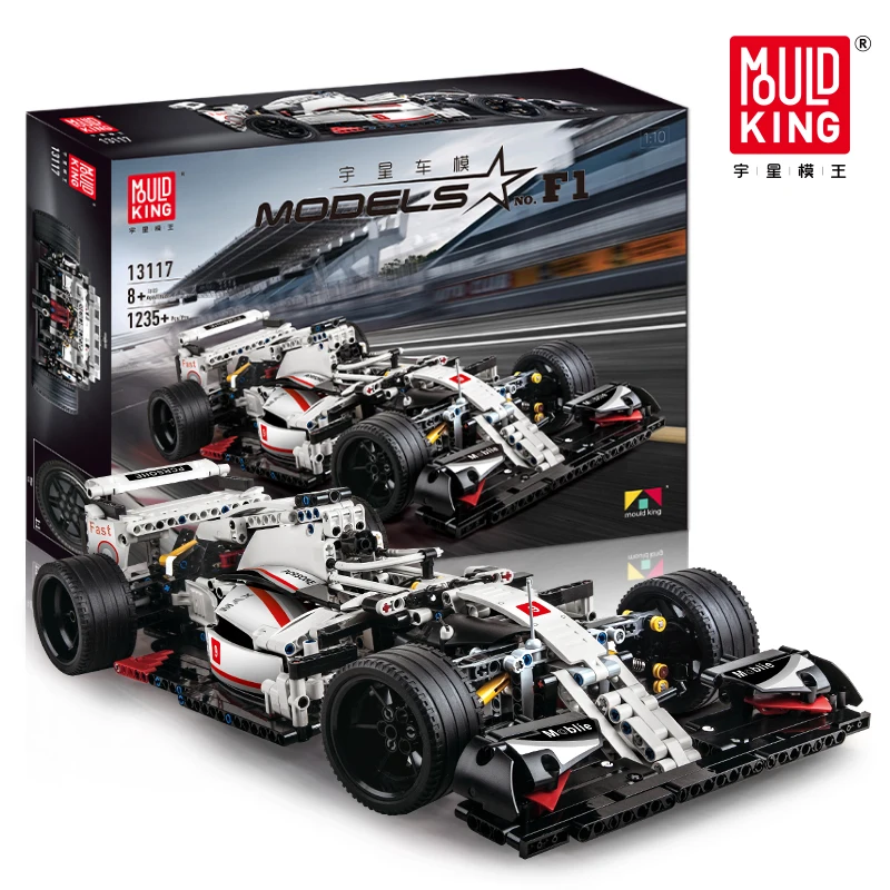 Mould King 7115 Сращивание F1 формула автомобиля 24 часа гоночный автомобиль