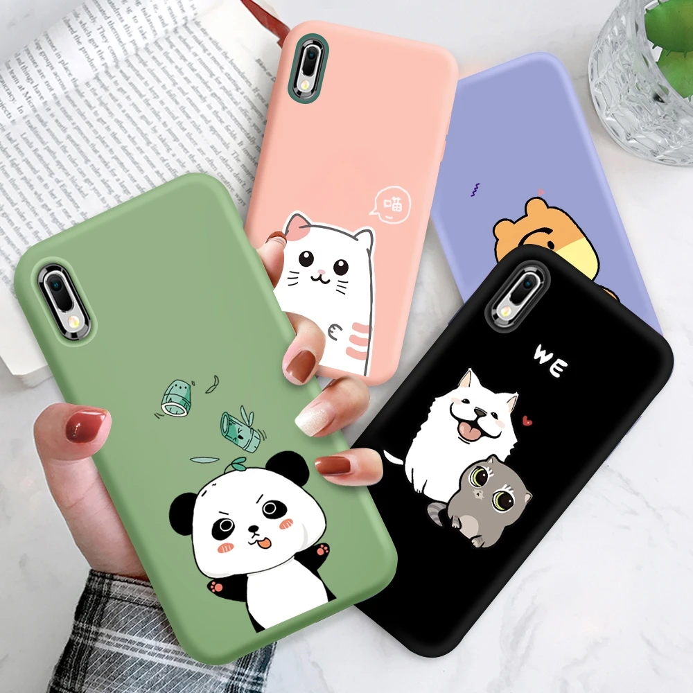 

Cartoon Liquid Silicone Phone Case For Huawei Y5p Y6p Y6S Y7A Y7P Y8P Y9S Y7 Prime Y9 Nova 3i 5T 7 Pro 7i Shockproof Case Cover
