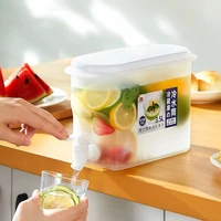 3500ml water pitcher jug with faucet lemon juice kitchen drinkware kettle pot cold water bottle container heat resistant