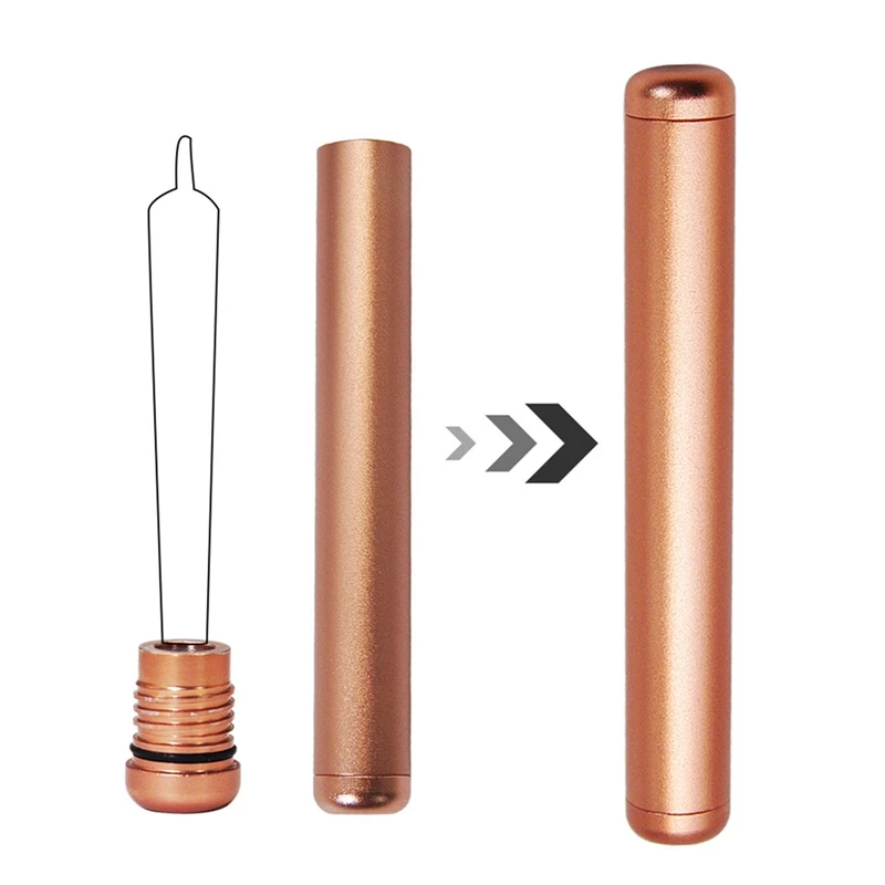 

Aircraft Aluminum Doob Tube Storage Container Tobacco Stash Jar 110MM Metal Stash Jar with Cigarette Rolling Cone Paper Holder