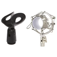 2pcs microphone shock mount clip with metal shockproof studio recording microphone shock mount