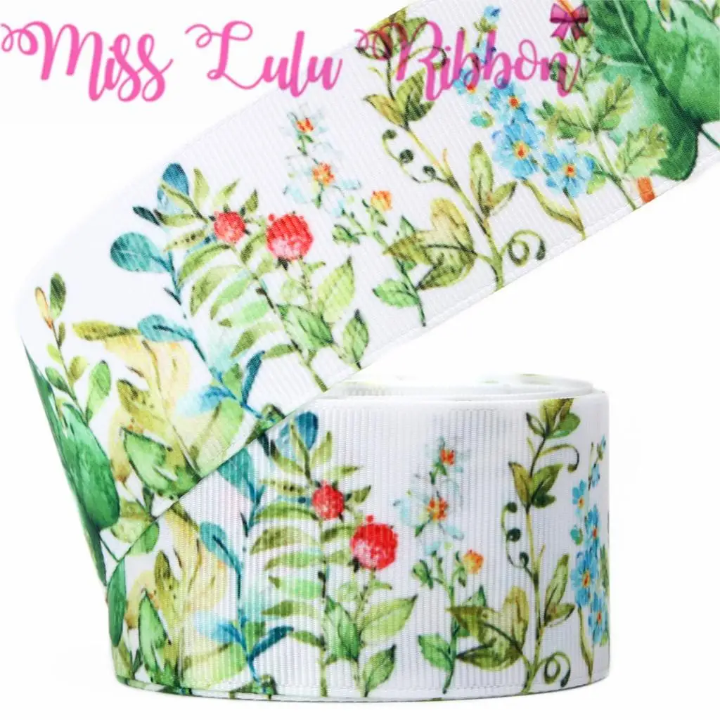 16 мм-75 мм с изображением зеленых листьев и серии акварель цветок печатных