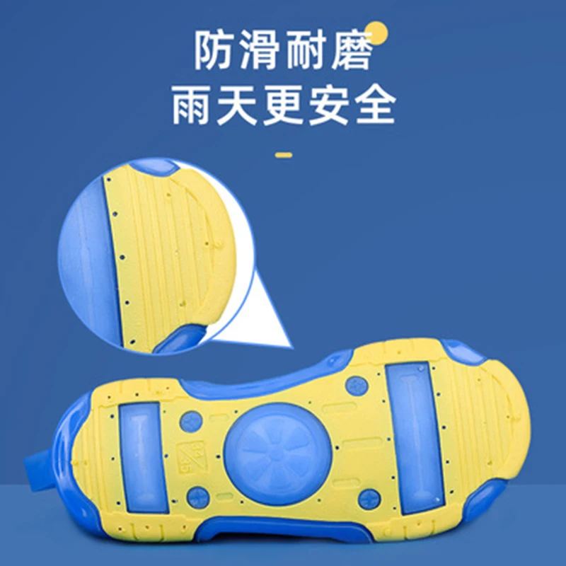 Children Waterproof Shoe Cover Reusable Cartoon Shoe Covers  Waterproof  Cover Anti-Slip Kids Overshoes Outdoor Water Shoes