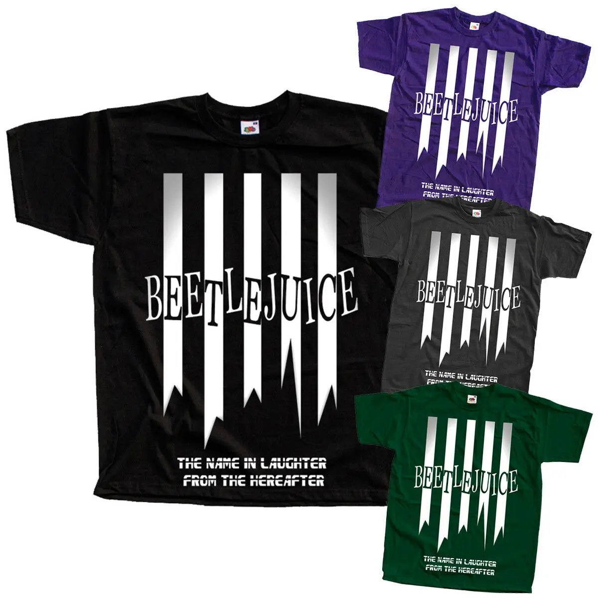 Beetlejuice V8 постер фильма 1988 футболка (черный графит) все размеры S 3XL|Мужские