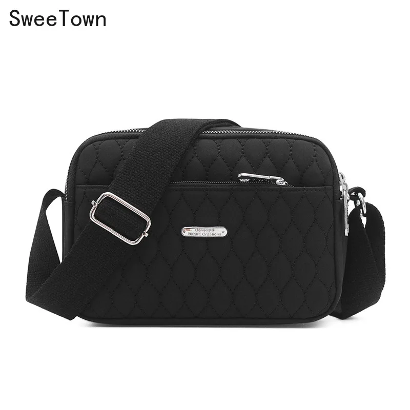 

Сумка-мессенджер Sweetown женская, нейлоновый водонепроницаемый тоут на плечо, дорожная сумочка кросс-боди с ручками сверху